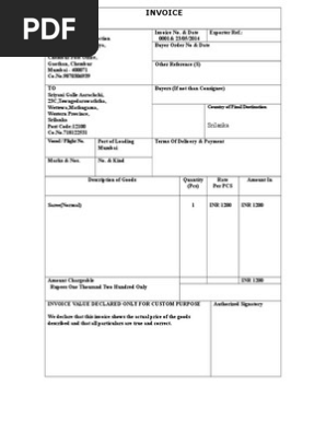 Blank Invoice