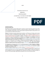 Commentaires de Ludovicus À La Réponse de MGR Sanborn À MGR Williamson