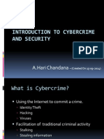 Introduction To Cybercrime and Security: A.Hari Chandana