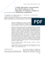 The Utility of a Single Glucometer Measurement of Fasting Capillary Blood Glucose in the Prevalence Determination of Diabetes Mellitus in an Urban Adult Palestinian Population