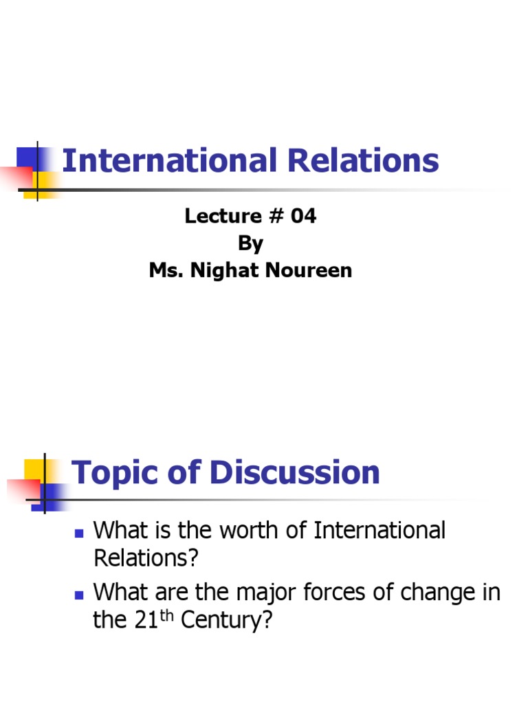 4.significancne of IR | PDF | Soviet Union | World Politics