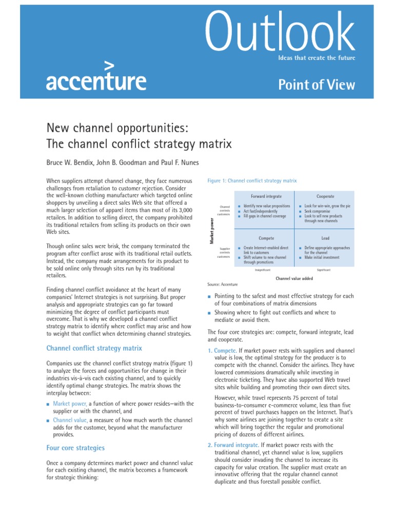 Accenture Channel Strategy Matrix | PDF