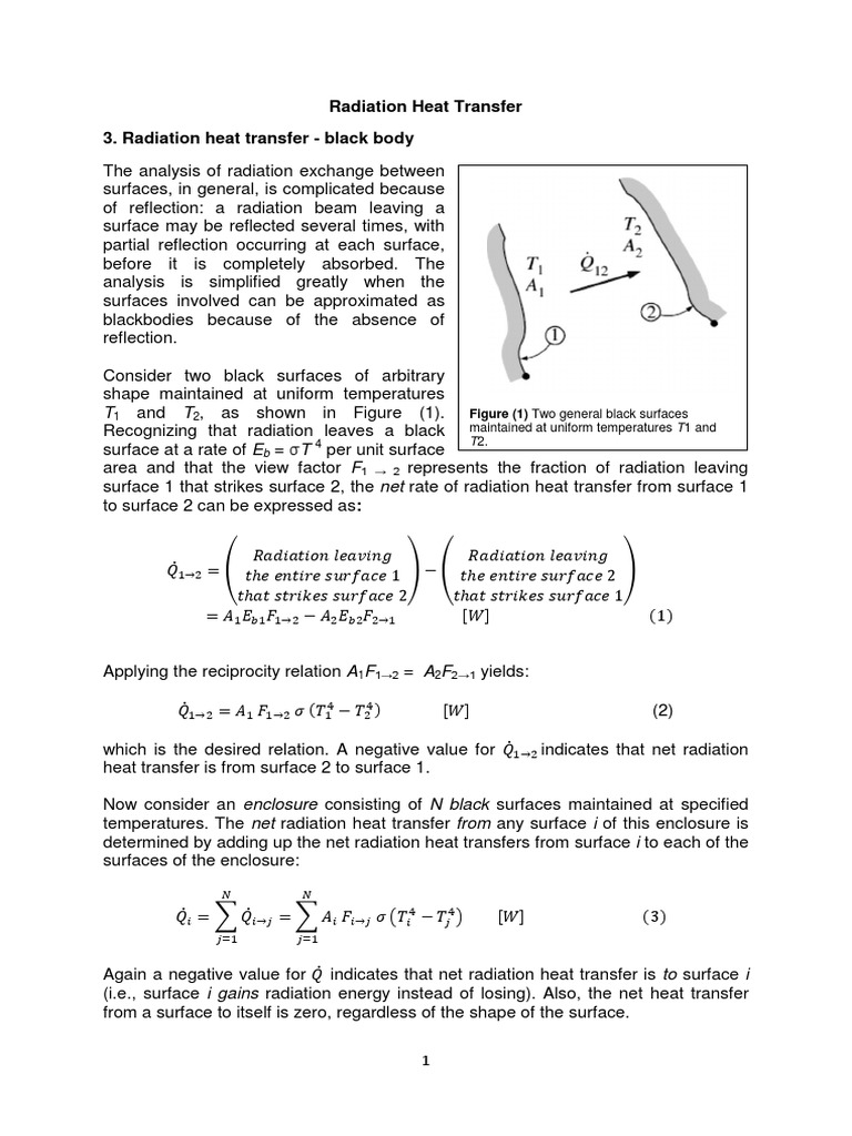 Radiation Heat Transfer 2 | PDF