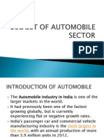 Budget of Automobile Sector