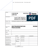 Instrument Work Procedure