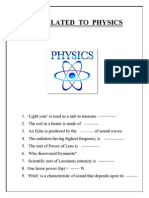 Quiz Related to Physics