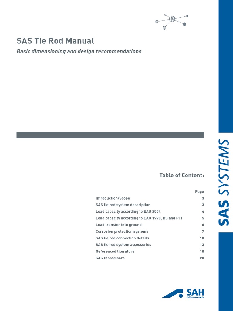 Tie Rod Manual | PDF | Building Engineering | Civil Engineering