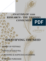 Analysis of 1998 Research: The Tanishq Consumer