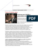 Prórroga para Alcaldes y Gobernadores Hasta 2018: Nuestro Presidente Opina