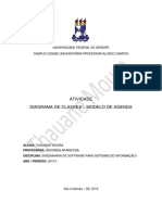 Diagrama de Classes - Modelo de Agenda