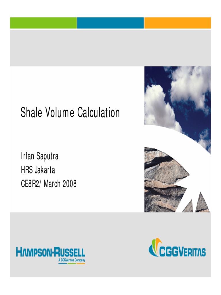 Shale Volume Calculation Pdf