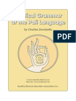 A Grammar of the Pali Language — Chas Durioselle