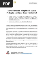 COMUNICADO DE IMPRENSA | DOURO FILM HARVEST'2014 - OLIVER STONE