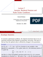 Envelope TheoreTms, Bordered Hessians - BI Norwegian School Managment