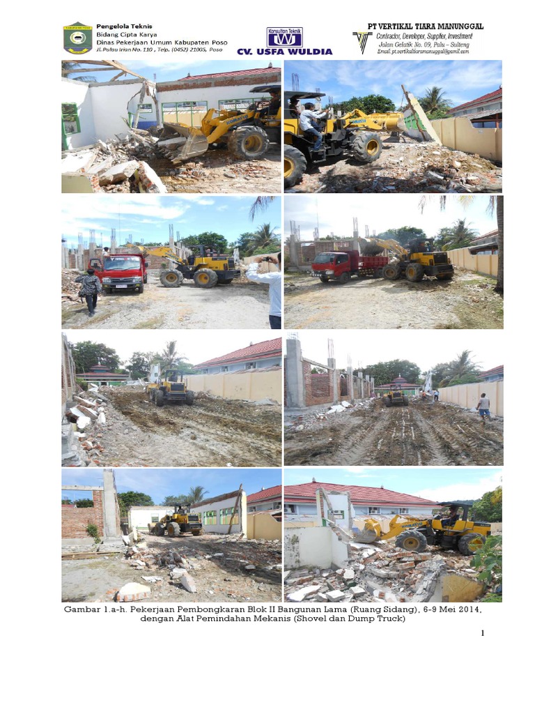 Laporan Dokumentasi Proyek Pembangunan Gedung Pa Poso 2014
