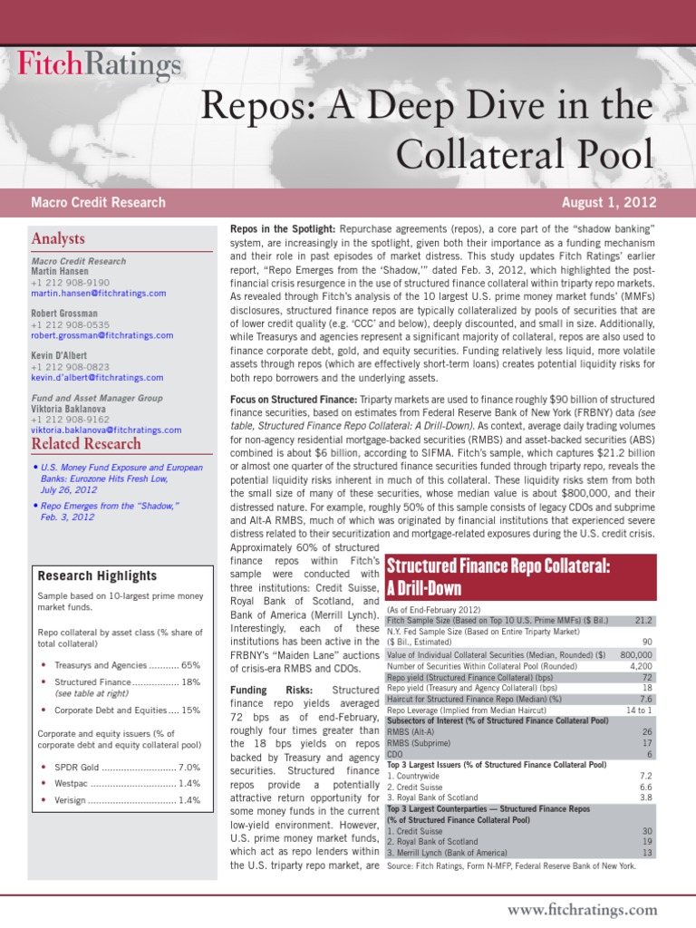 Repos A Deep Dive in The Collateral Pool | PDF | Repurchase Agreement ...