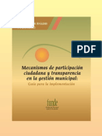 Mecanismos de Participación Ciudadana y Transparencia en La Gestión Municipal. FUNDE