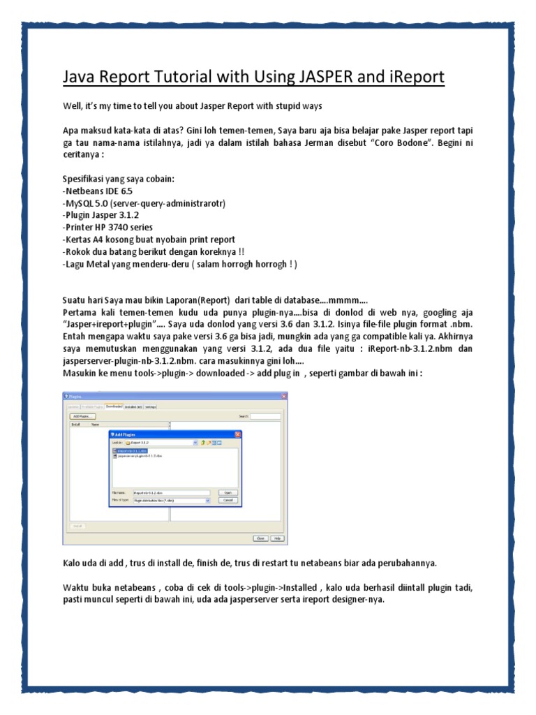 Jasper Report For Netbeans | PDF | Komputer