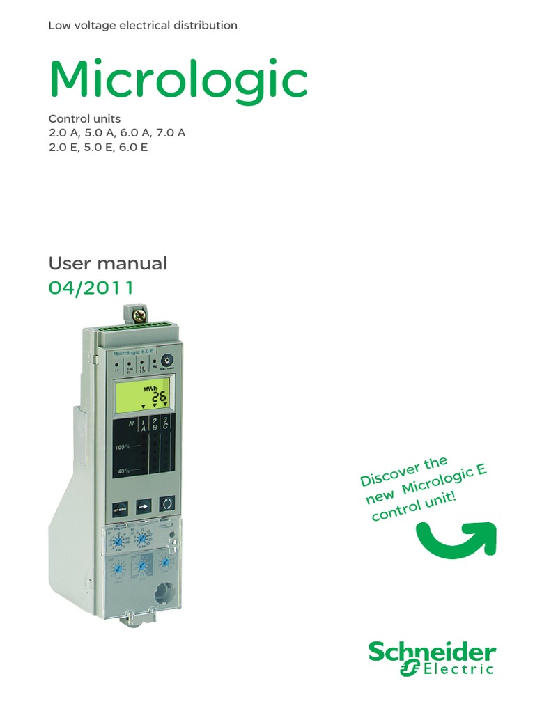 Micrologic E Control Unit User Manual | PDF | Ac Power | Kilowatt Hour