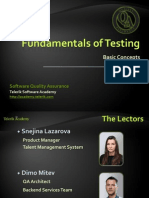 Fundamentals of Testing