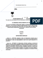Acuerdo Municipal de 2001 Pot Tunja