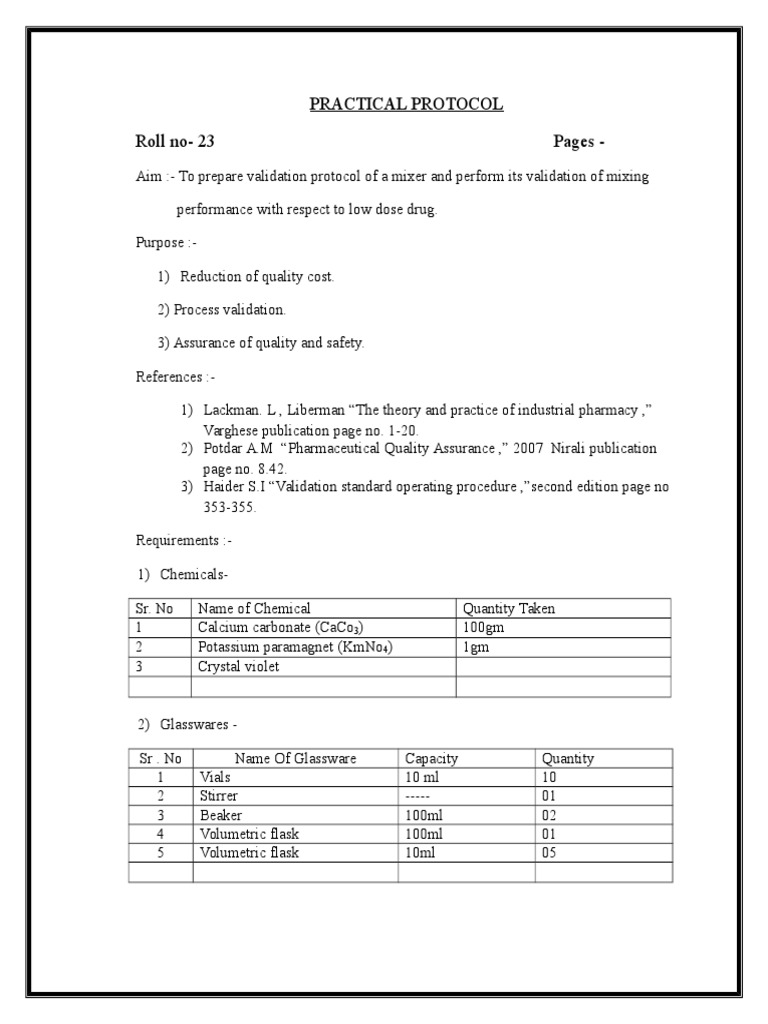 Validation of Mixer Double Cone Blender PDF Nature
