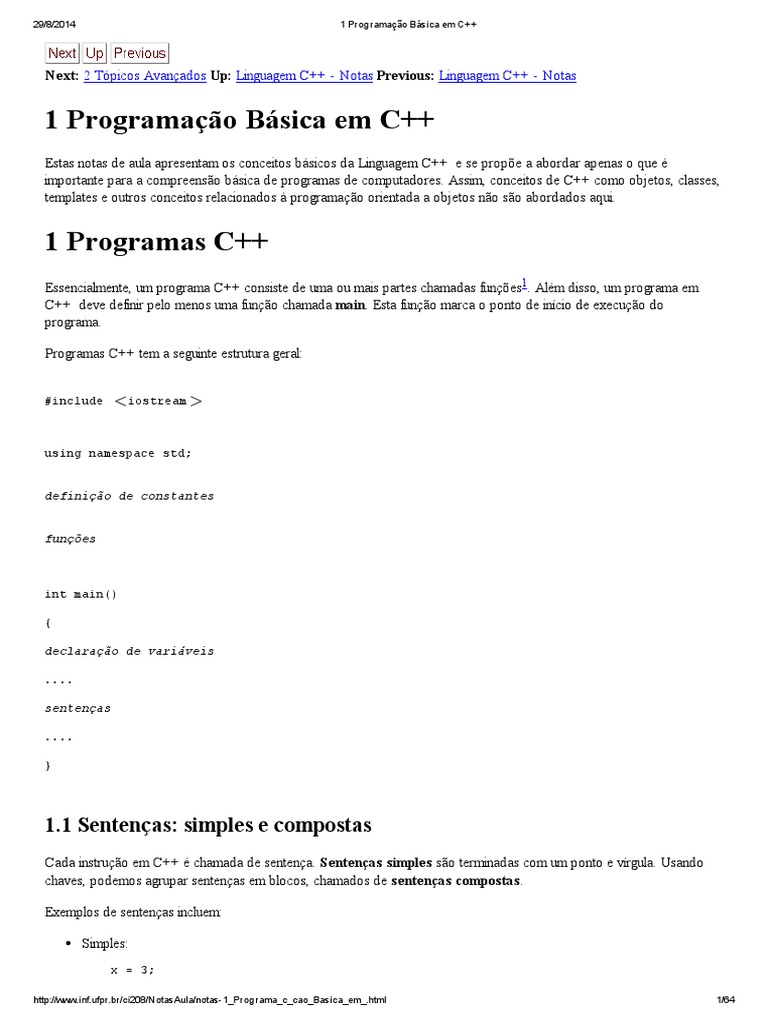 Introdução à Programação em C++ | PDF | C ++ | Tipo de dados