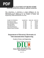 Design & Analysis of Microstrip Patch Antenna For 3g Applications 20.4.2014