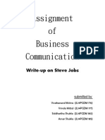 Assignment of Business Communication: Write-Up On Steve Jobs