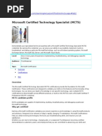 Microsoft Certified Technology Specialist Mctsdoc4385