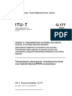 Itu-T: Transmission Planning For Voiceband Services Over Hybrid Internet/PSTN Connections