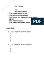 Ecosystems Unit 1 Review