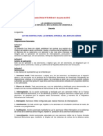 58 Ley de Control Para La Defensa Integral Del Espacio Aereo