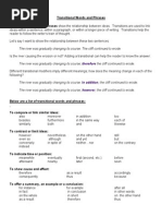 Transitions Words Activity