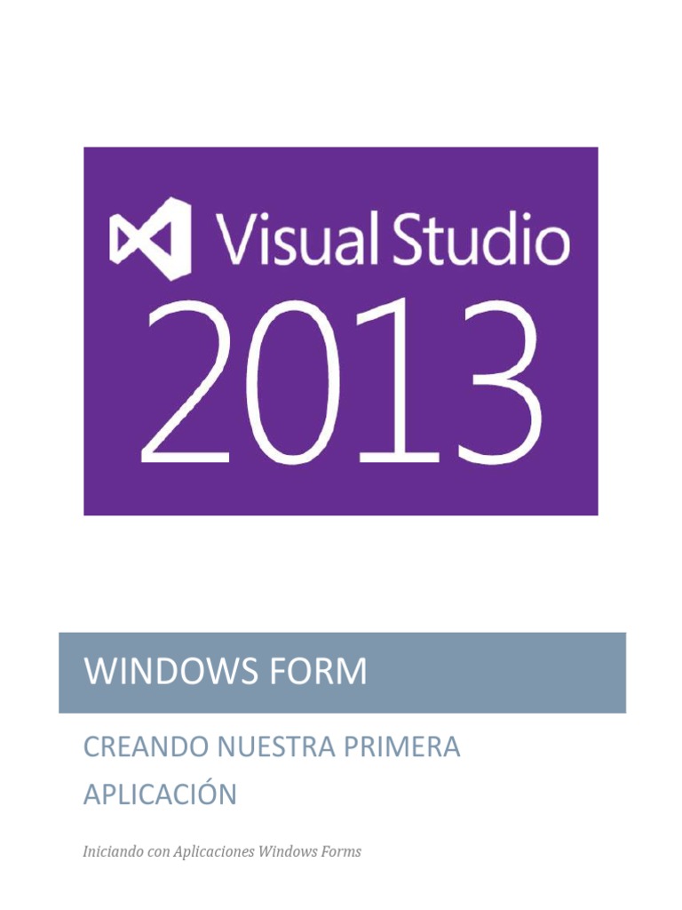 Crear Aplicación en Visual Studio 2013 | PDF | Microsoft Visual Studio ...