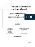 Operation and Maintenance Instructions Manual: Ju/Jw Model Engines FOR Fire Pump Applications