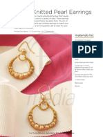 Dowel Knit Pearl Earrings