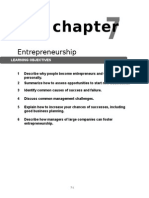 Entrepreneurship: Learning Objectives