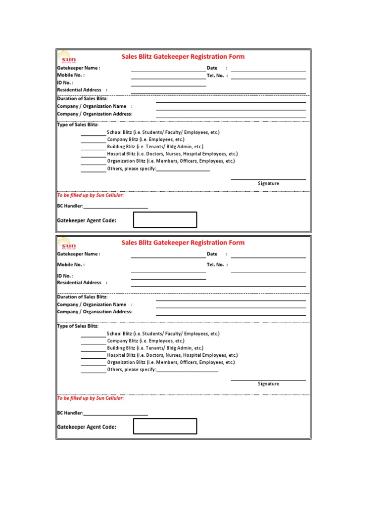 Sales Blitz Template and Forms As of May 14 2013 PDF Smartphone