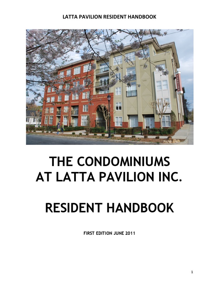 The Condominiums at Latta Pavilion Inc. Resident Handbook PDF