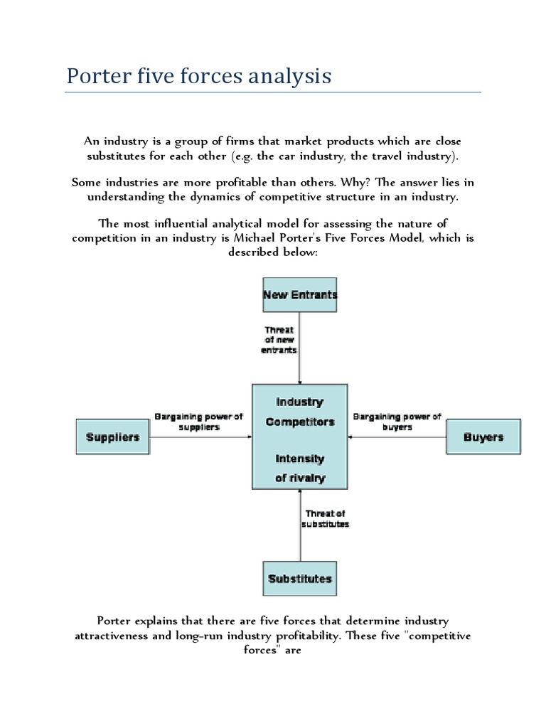 Steel Industry: Porter's Five Forces Analysis | PDF | Supply Chain ...