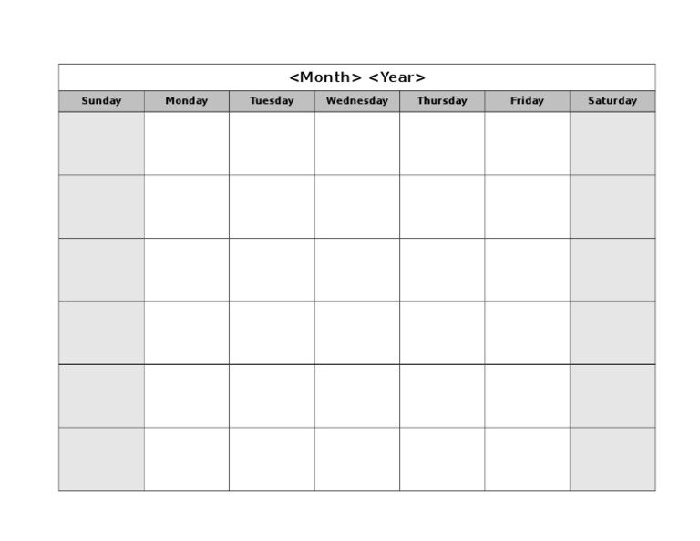 Monthly Calendar Overview | PDF