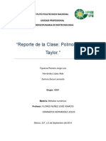 Reporte Taylor