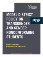 Model District Policy on Transgender and Gender Nonconforming Students