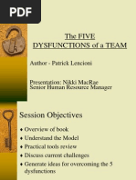5 Dysfunctions of Team