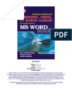 Sukses Menulis Skripsi Dgn Word 2003