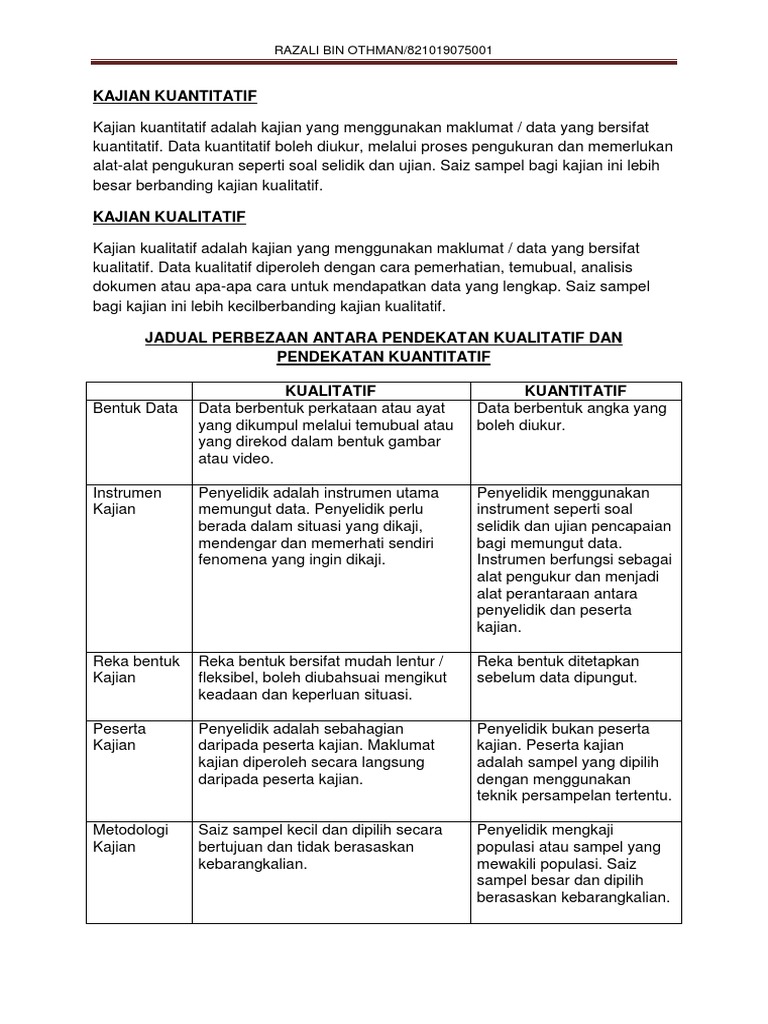 Kajian Kuantitatif Pdf