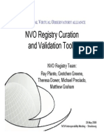 NVO Registry Curation and Validation Tools: T I V O