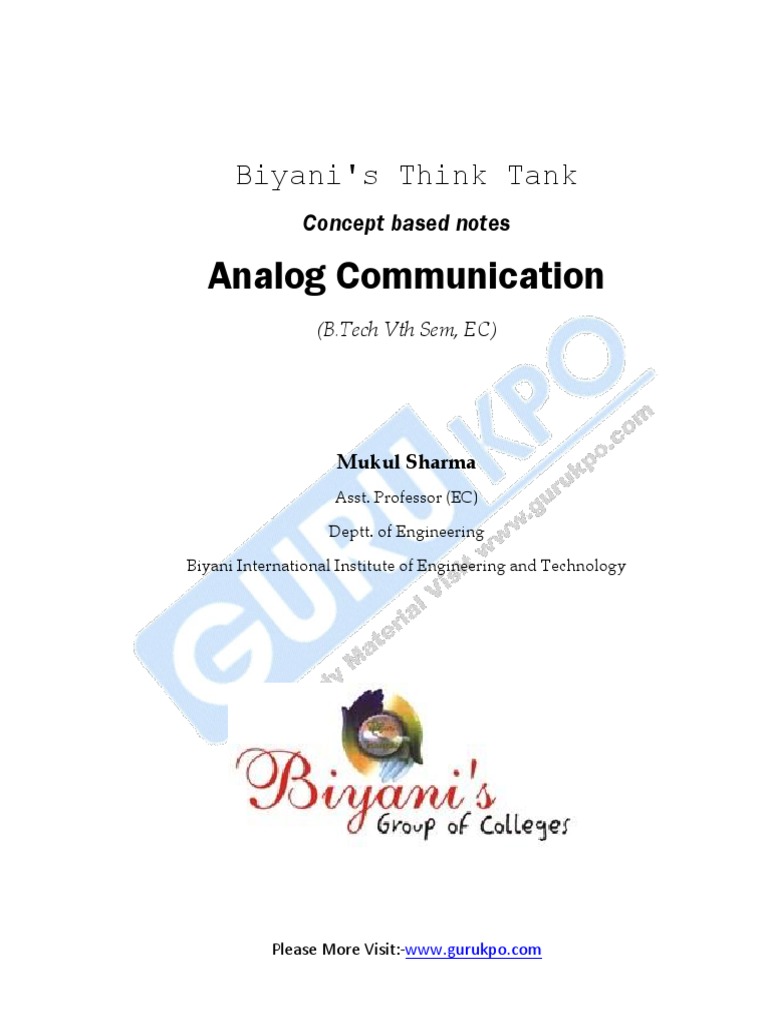 Analog Communication | PDF | Frequency Modulation | Detector (Radio)
