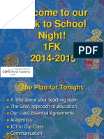 Back To School Curriculum Night 2014-15